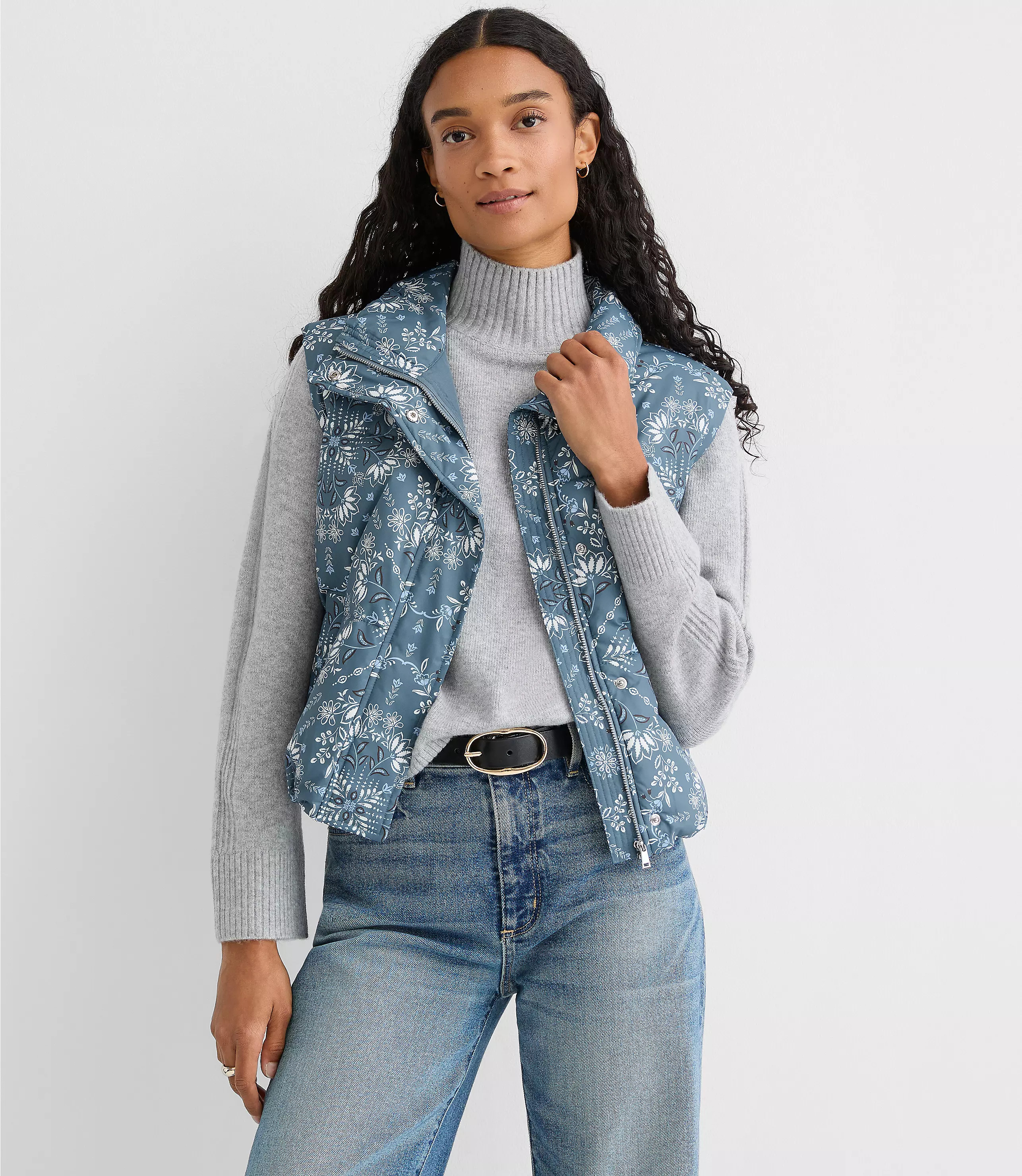 Floral Puffer Vest | LOFT