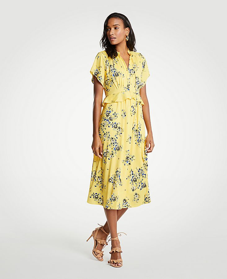 Boho Floral Midi Dress | Ann Taylor (US)