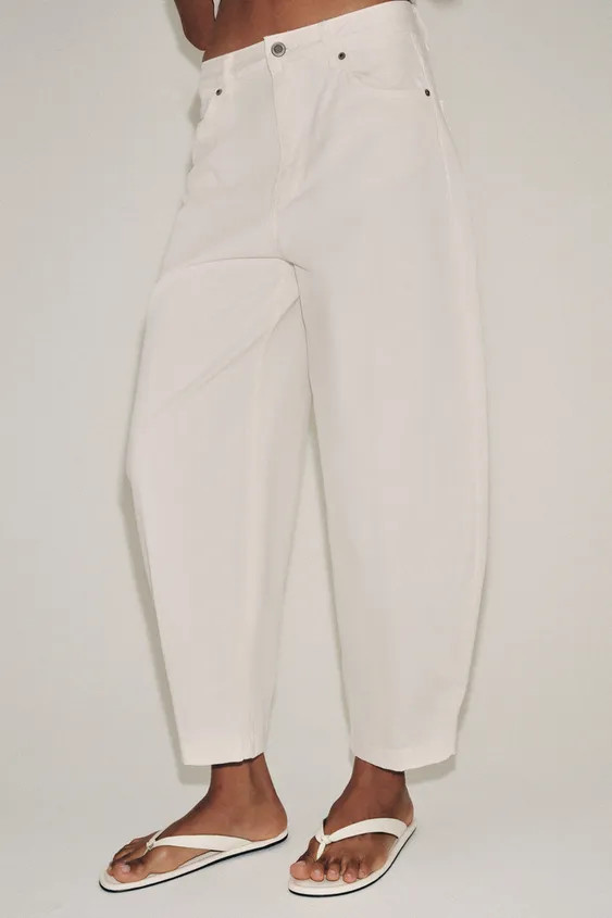 ZW COLLECTION BARREL HIGH-WAIST JEANS | Zara UK