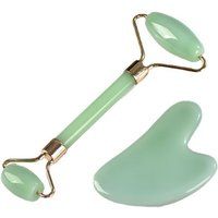 Jade Roller & Gua Sha Set, Facial Beauty Roller Facial Beauty Roller and Guasha Tool for Face, Eyes, | ManoMano UK