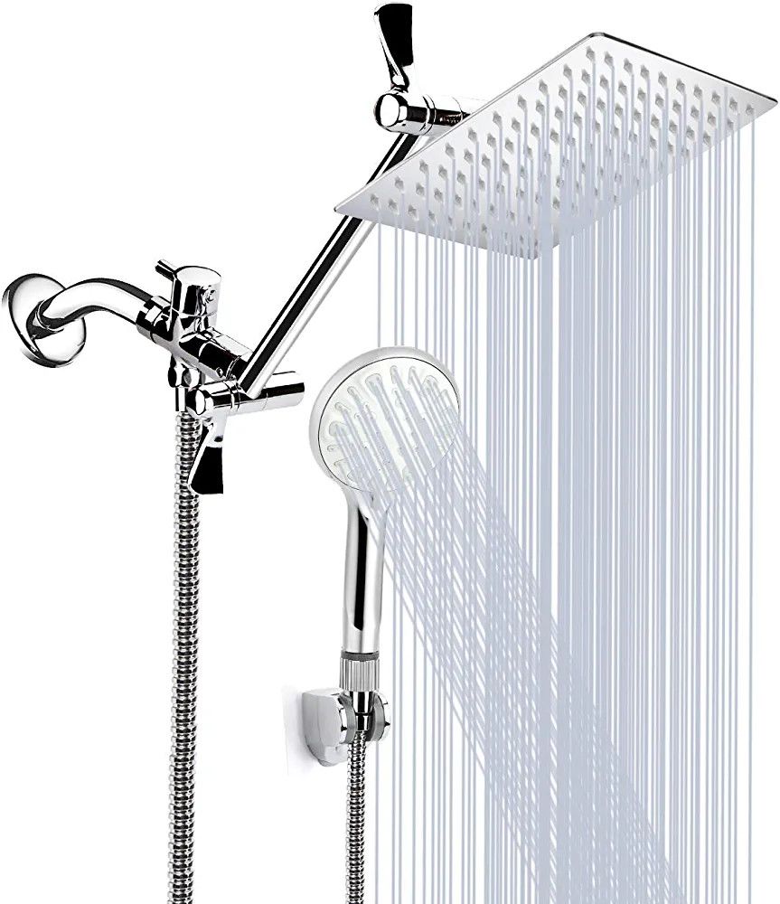 Shower Head, 10 Inch High Pressure Rainfall Shower Head/Handheld Shower Combo with 11 Inch Extens... | Amazon (US)
