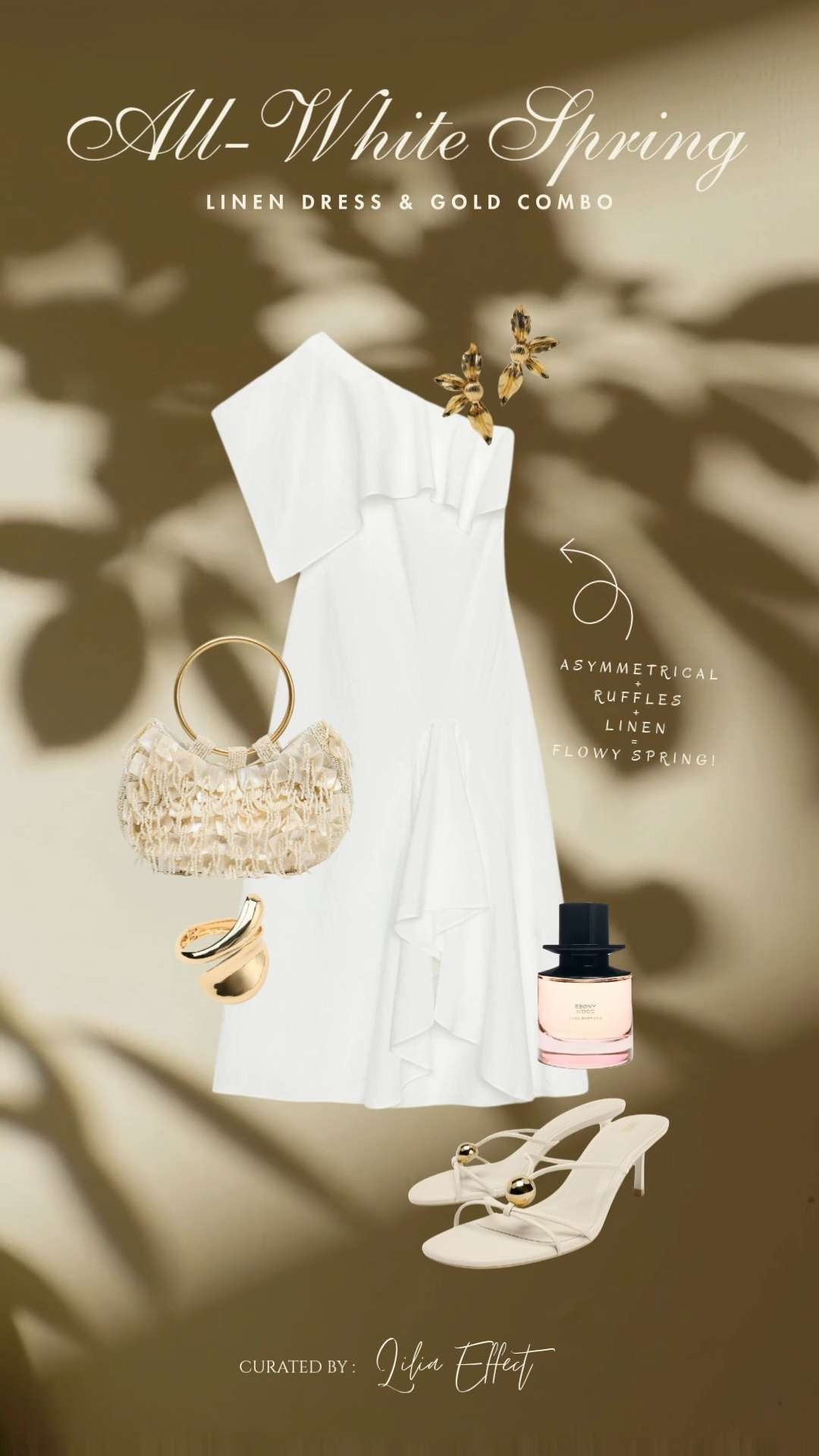 All-white spring — linen dress & gold combo 🤍 

Light, airy, and effortlessly elegant with just the right touch of warmth from gold accents. ✨


 

 #LTKgrwm #LTKootd