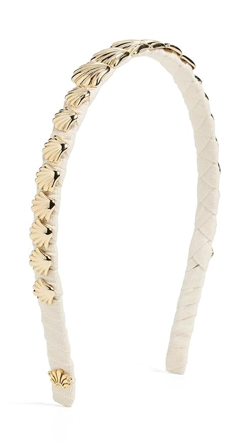 Lele Sadoughi Women's Strand Shell Headband, Gold, 1 Count | Amazon (US)