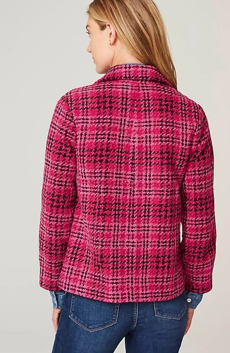Chenille Plaid Swing Jacket | J. Jill