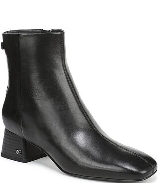 Sam Edelman Paige Leather Square Toe Dress Booties | Dillard's | Dillard's