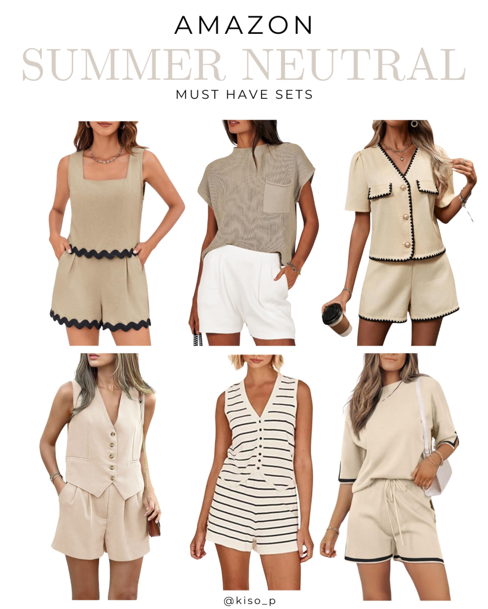 Amazon must have SUMMER NEUTRAL sets 🤎
Summer neutral faves, summer sets, neutral sets, affordable sets, aesthetic neutral sets, aesthetic sets.

#LTKStyleTip #LTKFindsUnder50 #LTKSummerSales