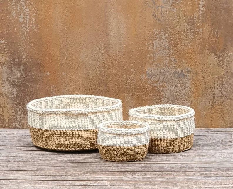 BAKULI: Natural sisal basket bowl | Etsy (AU)