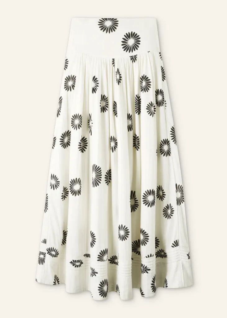Cheesecloth Modern Daisy Print Maxi Skirt | ME+EM Global (Excluding US)