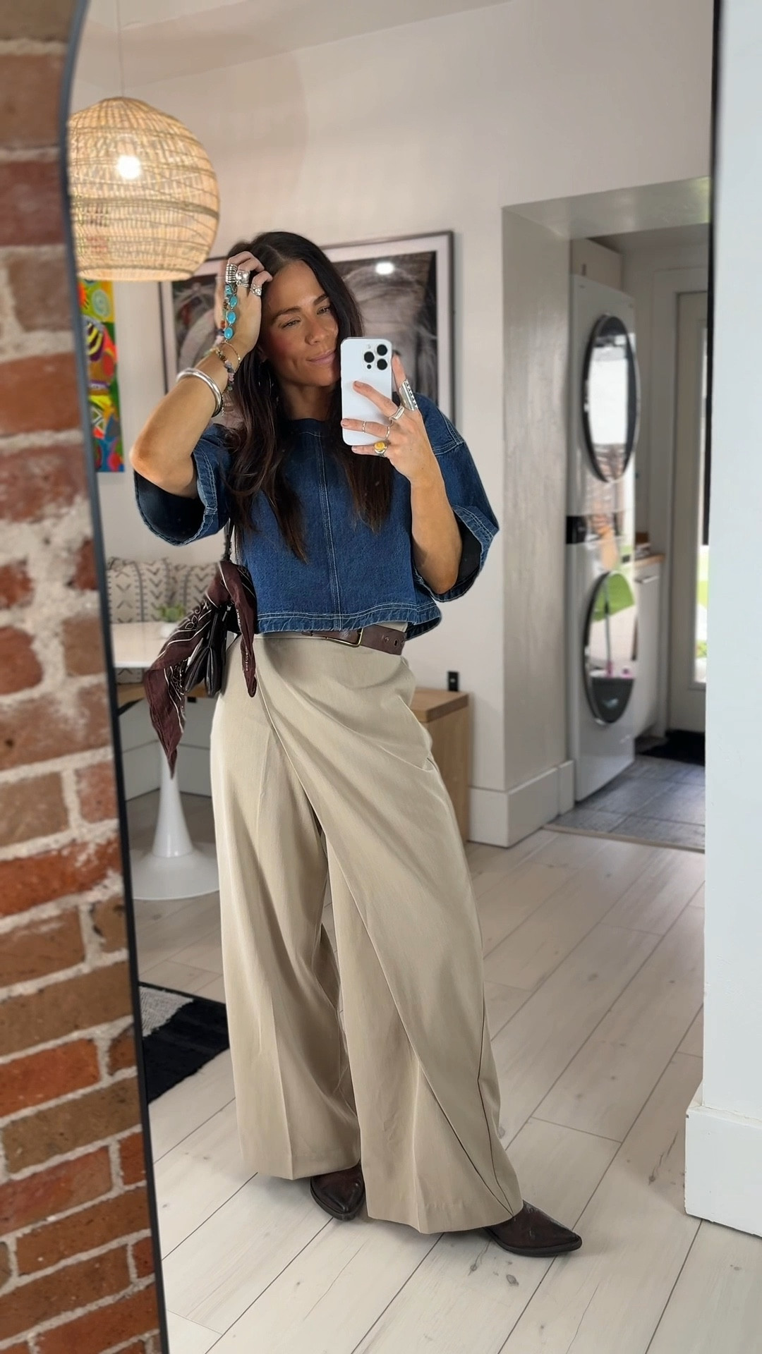 These pants are seriously unique, and paired with a denim top? Perfect spring vibes 🤍 Breezy, effortless, and a little unexpected.

5’3, XS in everything 

#LTKPetite #LTKootd #LTKSeasonal