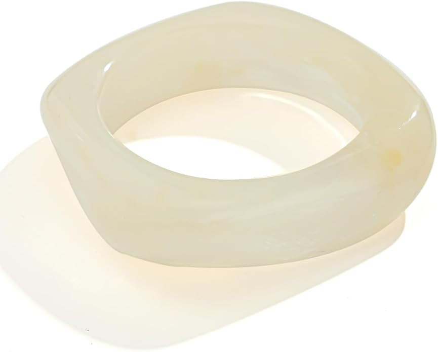 Chunky Acrylic Bangle Bracelet Cuff Colorful Irregular Large Resin Cute Candy Geometric Polygon W... | Amazon (US)