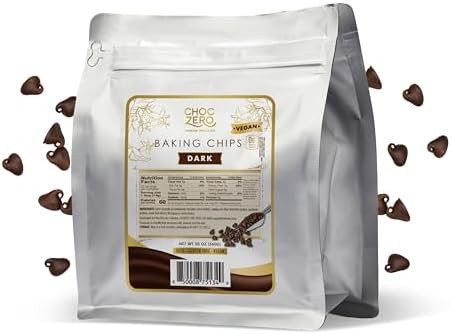 ChocZero Dark Chocolate Chips, Sugar Free, Vegan, Keto & Low Carb, Gluten Free, No Sugar Alcohols... | Amazon (US)