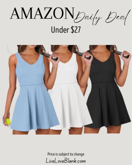 Amazon daily deals
Tennis dresses only $27
#ltku
Prices subject to change 
Commissionable link 

#LTKSaleAlert #LTKFitness #LTKFindsUnder50