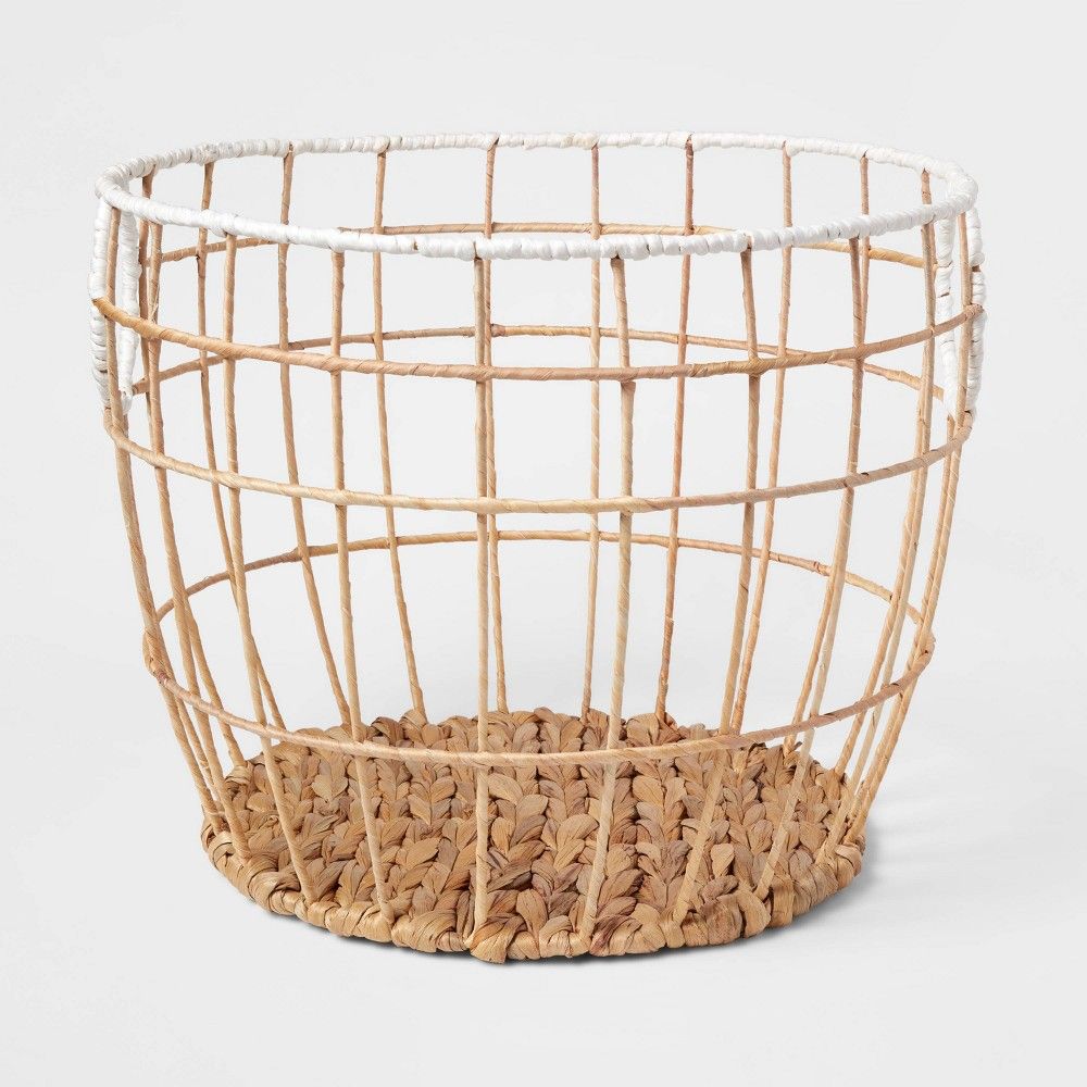 Large Woven Basket Natural with White Rim - Pillowfort™ | Target
