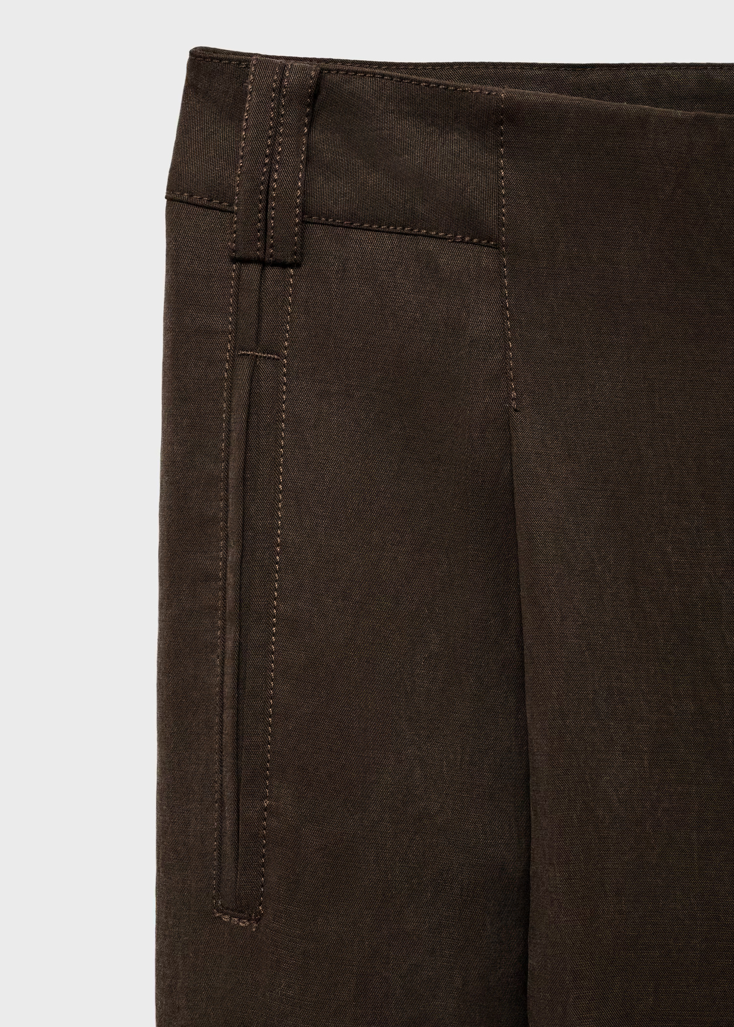 Straight-fit lyocell pants with pleats - Women | MANGO USA | Mango (US/MX/AU)