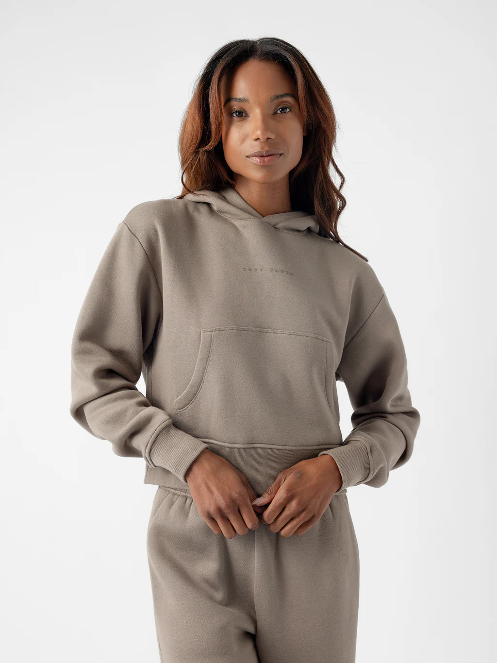 Women's CityScape Cropped Hoodie - Last Chance | Cozy Earth