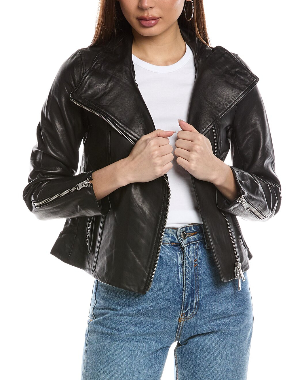 Ellis Leather Biker Jacket | Gilt & Gilt City