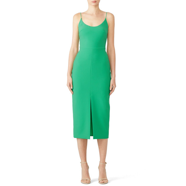 Christian Siriano Grass Green Slip Dress green | Rent the Runway
