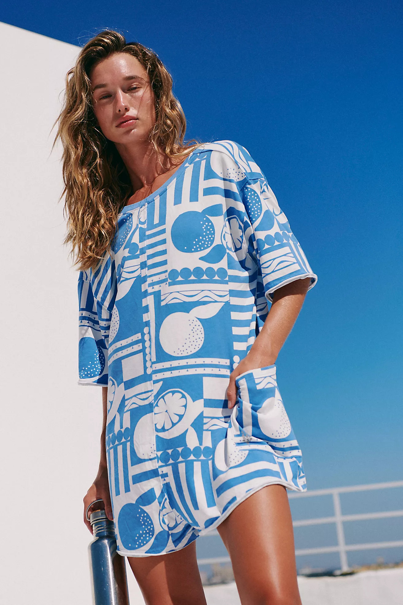 Hot Shot Printed Tee Romper | Free People (Global - UK&FR Excluded)