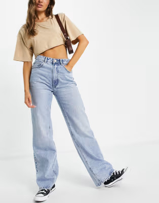 Stradivarius 90s dad jean in vintage blue | ASOS (Global)