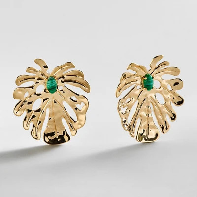 Just Breezy Palm Leaf Earrings - Palm Leaf | BaubleBar