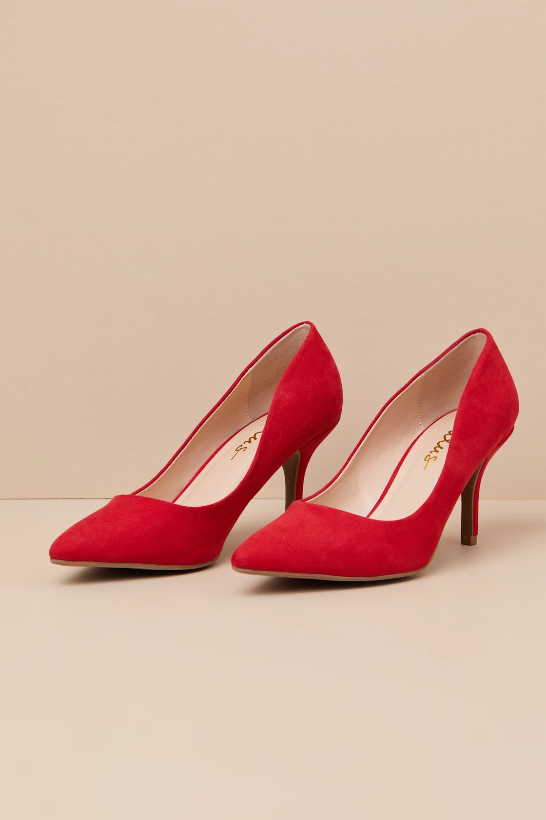 Mariee Red Suede Pointed-Toe Pumps | Lulus