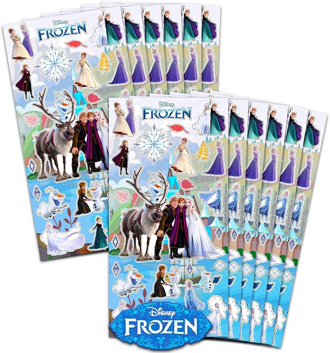 Disney Frozen Stickers Party Favors for Girls Kids 12 Pack Bundle | Amazon (US)