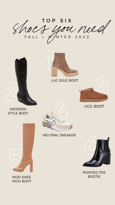 The top types of shoes you need this fall and winter! 

#LTKshoecrush #LTKunder100 #LTKunder50