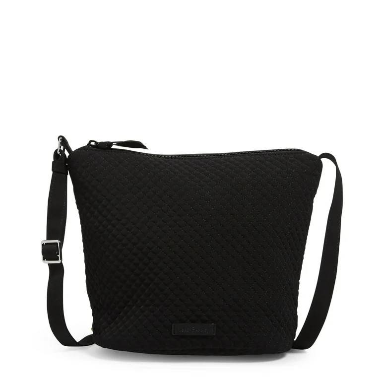 Vera Bradley Women's Microfiber Bucket Crossbody Bag Classic Black | Walmart (US)