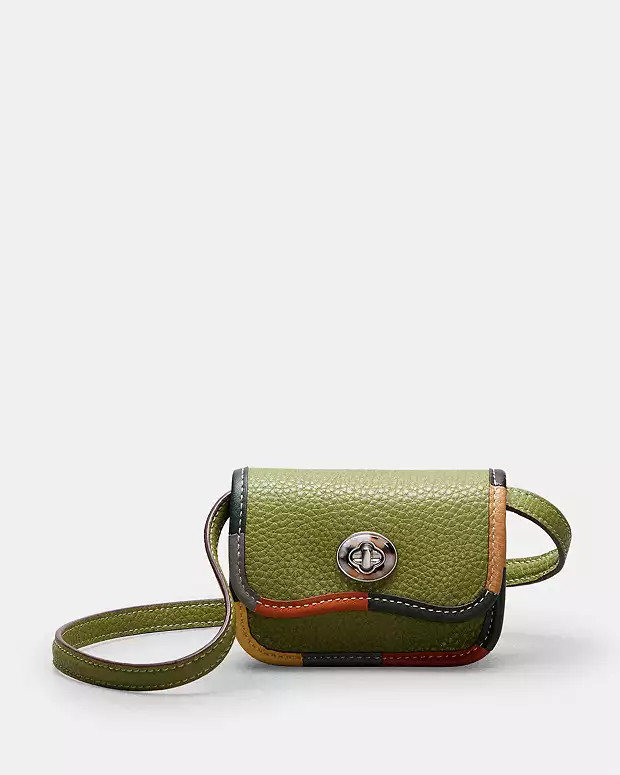 Wavy Wallet With Colorful Binding In Upcrafted Leather | Coach (US)
