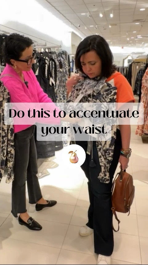 Exact top and jeans that Brooklyn is wearing is linked below. The print top by Cara Cara is ON SALE! 👏🏻⭐️ we’ve also linked my sweater since we get so many requests for that link, too.:-)

Tucking tops in can indeed be a stylish way to accentuate the waistline and create a more polished look. It can work particularly well for pear-shaped bodies by drawing attention to the narrowest part of the torso. Tucking a top into a skirt or pants can help define the waist and balance out proportions. However, it's essential to consider individual body shape and personal style preferences when deciding whether to tuck in tops. Some individuals may feel more comfortable and confident leaving their tops untucked or opting for styles like peplum tops that achieve a similar effect without the need for tucking. Ultimately, fashion is about expressing oneself and feeling comfortable in what you wear.

#LTKVideo #LTKstyletip #LTKover40