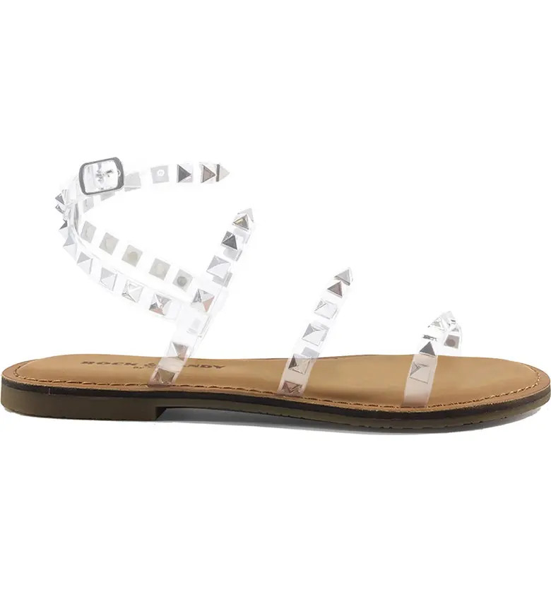 ROCK AND CANDY Rock & Candy Studded Clear Strap Sandal | Nordstromrack | Nordstrom Rack