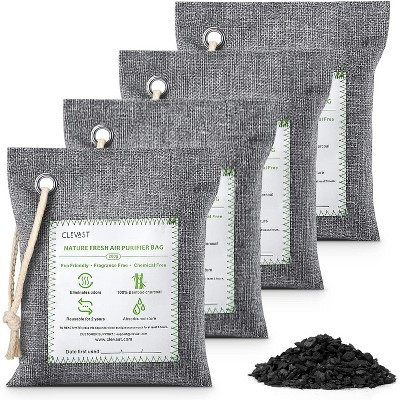 CLEVAST Bamboo Charcoal Air Purifying Bags (Large, 4×200g), Removes Odors and Moisture, Nature Fresh Air Purifier Bags | Target