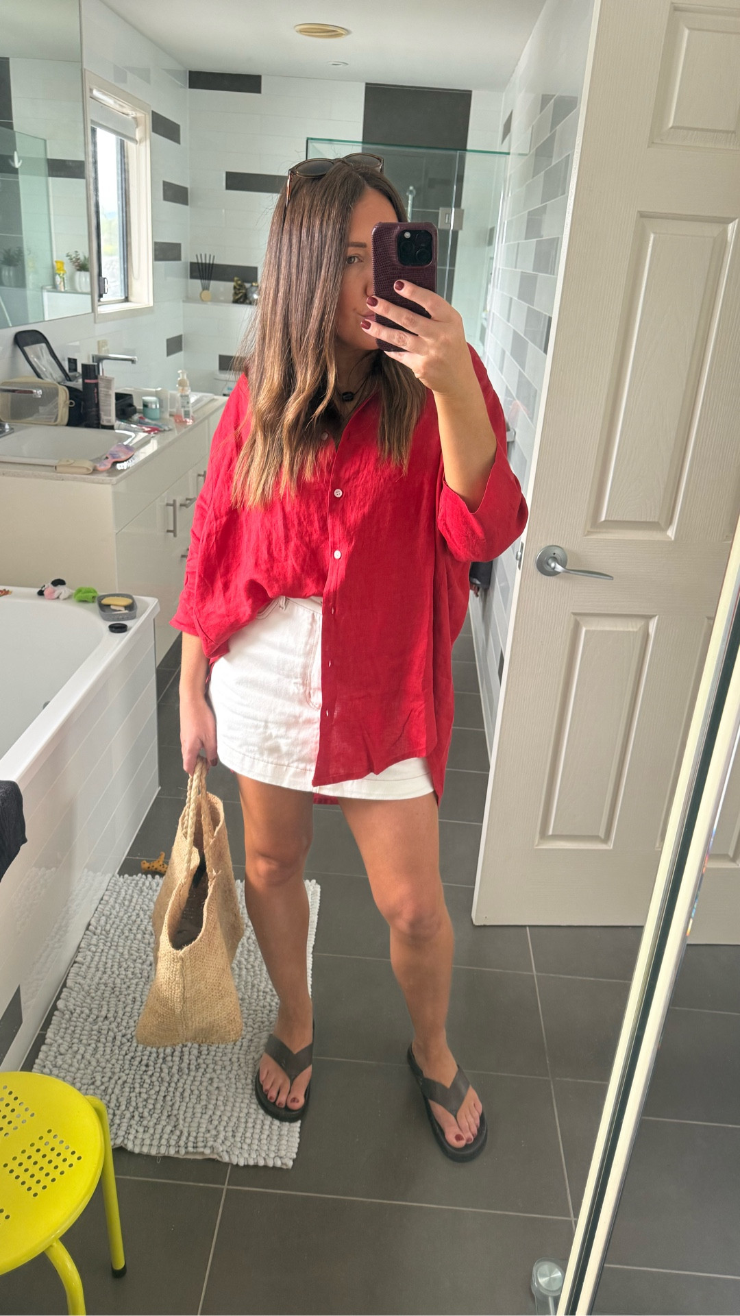 Summer holiday outfits 

Shirt: longline lounge shirt by Nude Lucy (unable to link here so I linked the blue) 
Skirt: DISSH size up 
Sandals: Tony Bianco, I’m in the 10.5 (I sized up in these) 
Bag: Massimo Dutti 
Sunnies: Banbe 

#LTKaustralia #LTKstyletip #LTKsummer