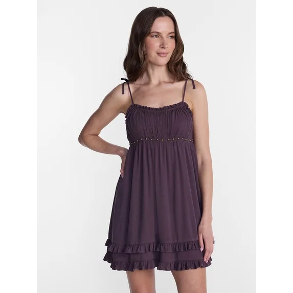 Madden NYC Women’s Ruffle Mini Dress, Sizes XXS-XXL | Walmart (US)