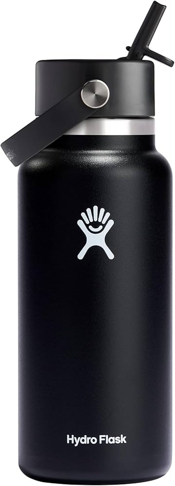 HYDRO FLASK Wide Mouth vacuum insulated stainless steel water bottle with leakproof closeable str... | Amazon (US)