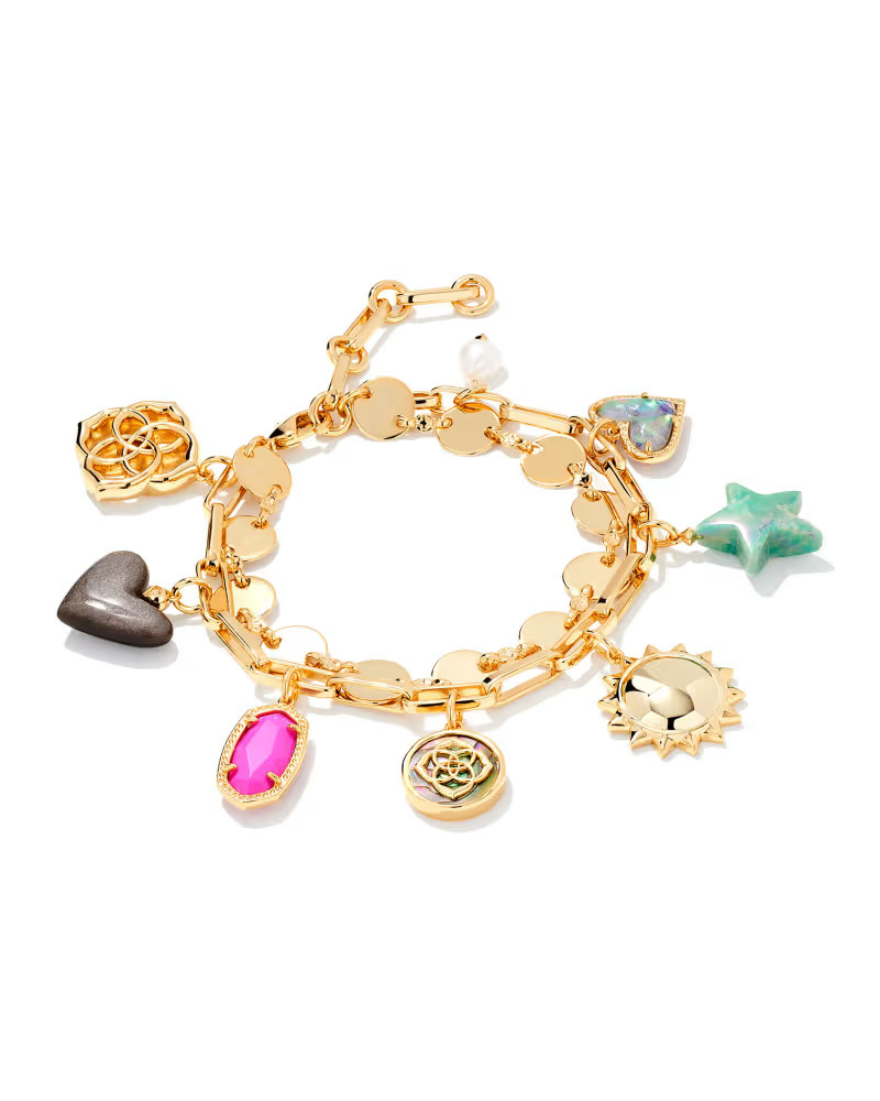 Frankie Gold Charm Bracelet in Multi Mix | Kendra Scott
