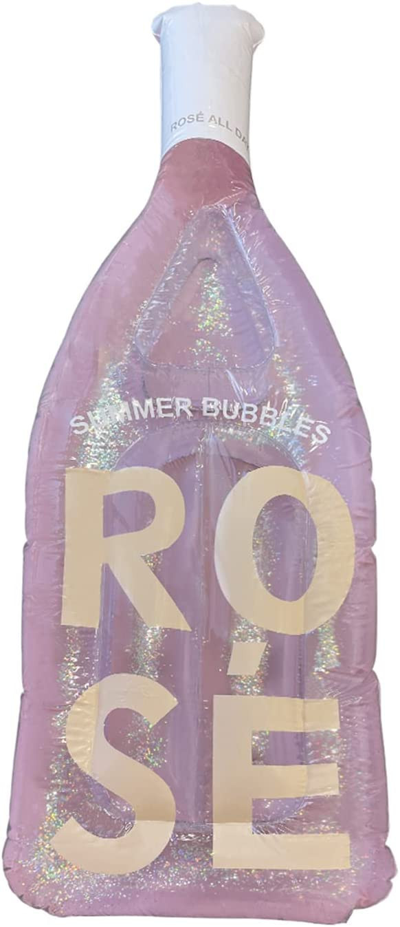 Poolzilla Rosé Inflatable Float with Glitter | Large Pool Float with Ribbed Texture for Comforta... | Amazon (US)