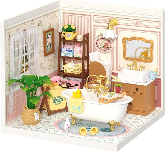 ROBOTIME Super Creator Toy Building Set DIY Miniature House Kit with LED Tiny Room Making Kit Exp... | Amazon (US)