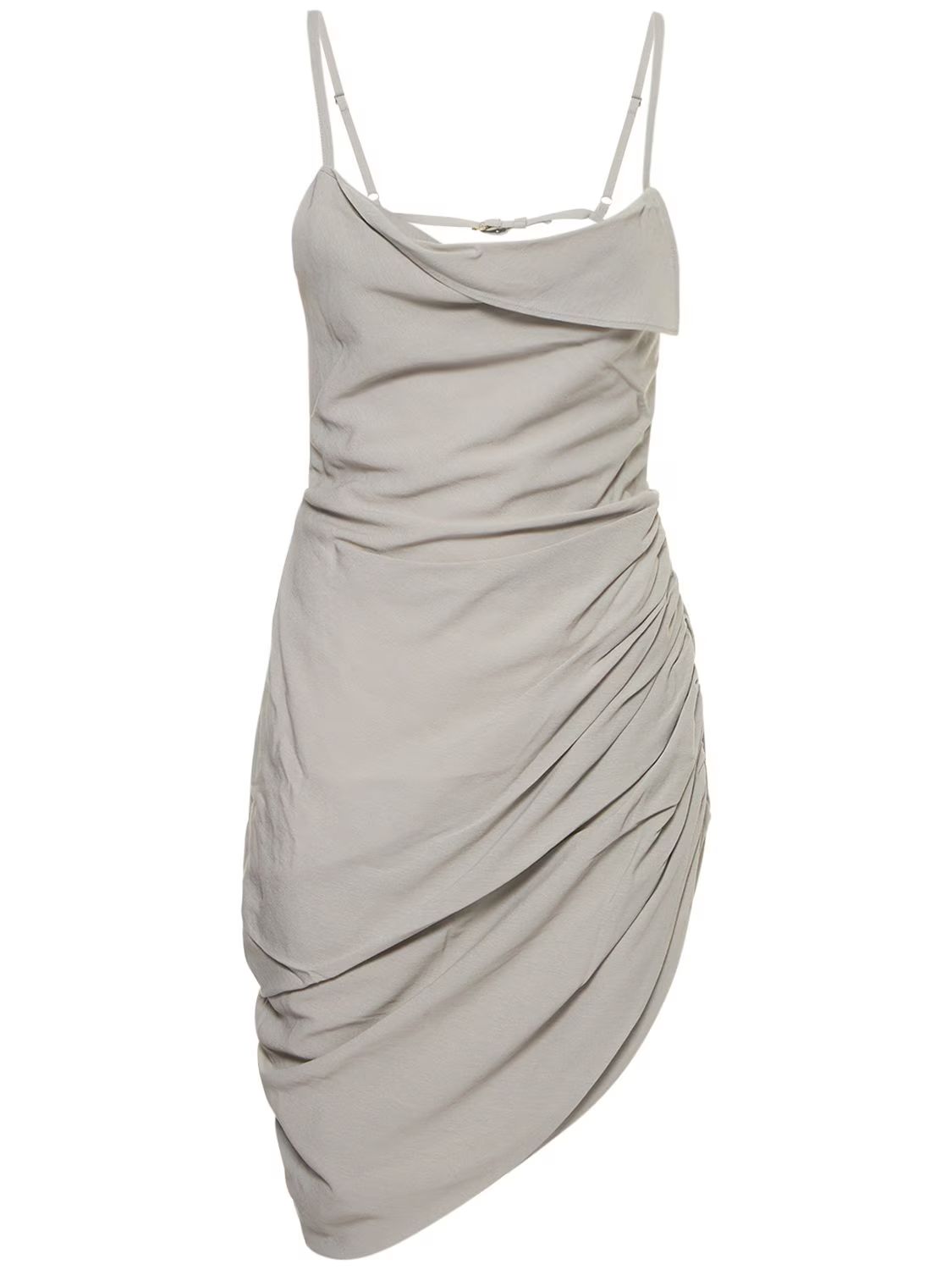 Jacquemus - La robe saudade viscose mini dress - Light Grey | Luisaviaroma | Luisaviaroma