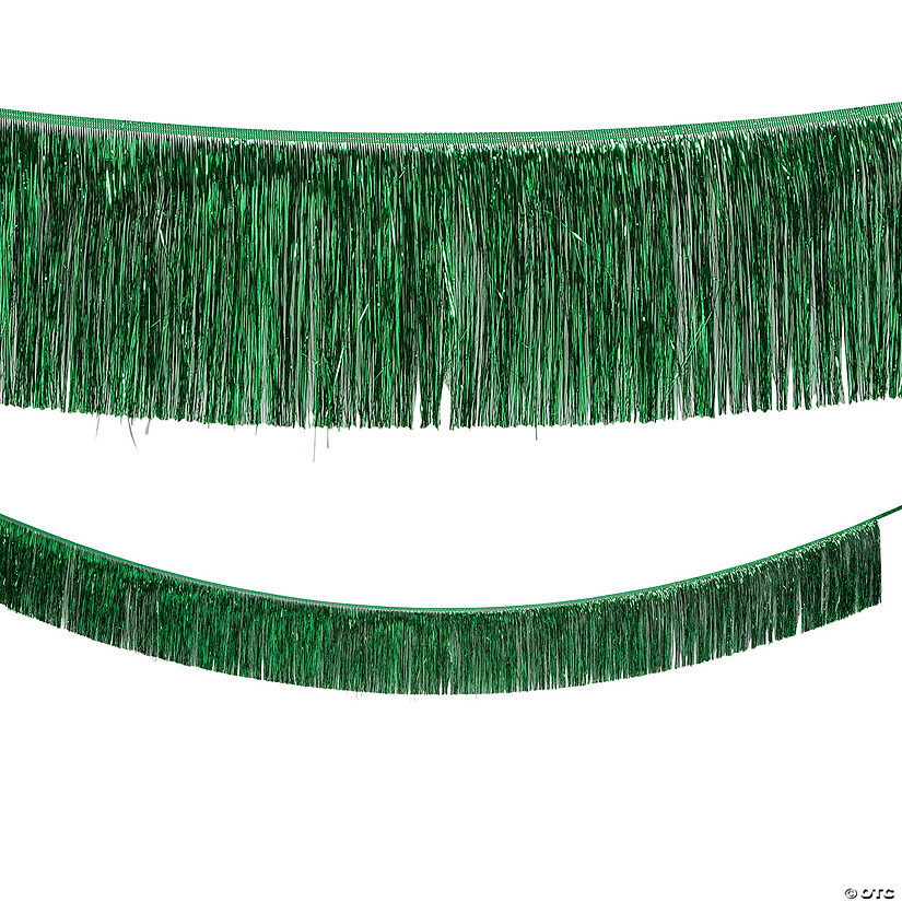 9 Ft. Ready-to-Hang Metallic Tinsel Fringe Garland | Oriental Trading Company
