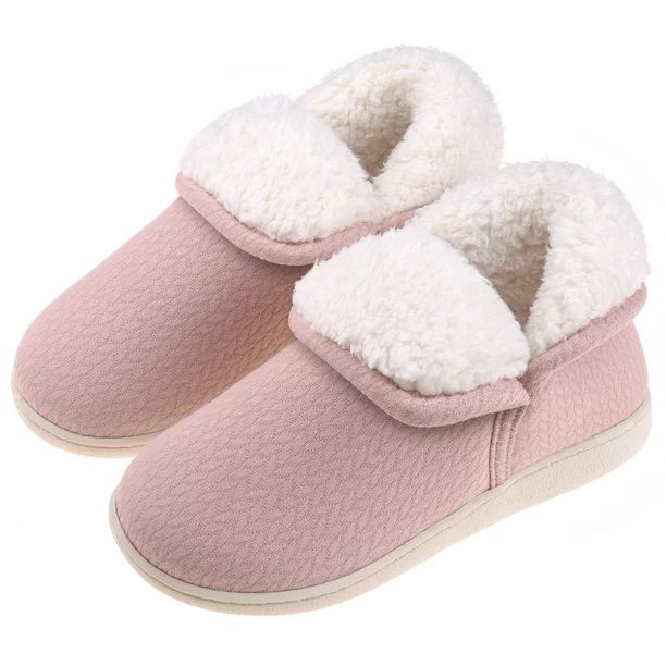 VONMAY Women's Fuzzy Slippers Boots Memory Foam Booties House Shoes Indoor Outdoor - Walmart.com | Walmart (US)