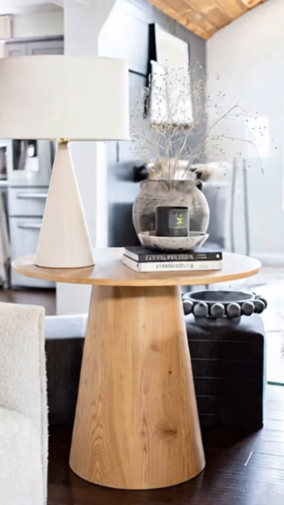One of my favorite styling moments 🤍 A simple side table layered with warm wood tones and soft neutrals. Linking the table, lamp, and decor here.

#LTKSaleAlert #LTKHome #LTKFindsUnder50