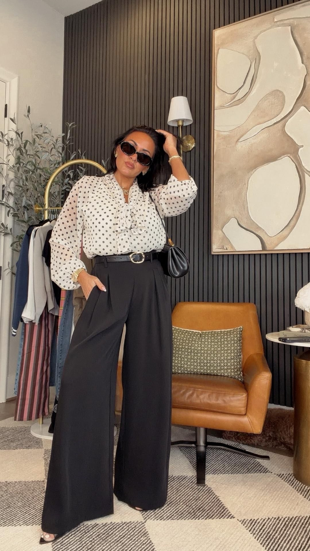If you love a polished look that still feels effortless… this one is so good. 🖤

The blouse is lightweight with the prettiest drape and these wide-leg trousers instantly elevate the whole outfit. It’s one of those looks that feels classic, flattering, and easy to wear for so many occasions.

Both pieces are Amazon and the quality is seriously impressive.

5’2” | 130 lbs | 25” waist | 34DD | wearing size small

#AmazonFashion #AmazonFinds #PetiteStyle #WorkwearStyle #ChicStyle #Over40Style #affiliate
