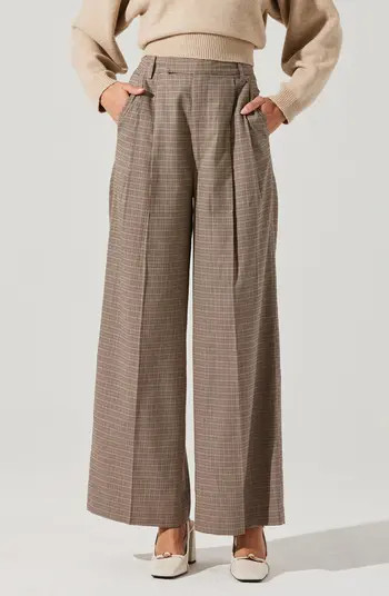 Houndstooth Check Wide Leg Pants | Nordstrom