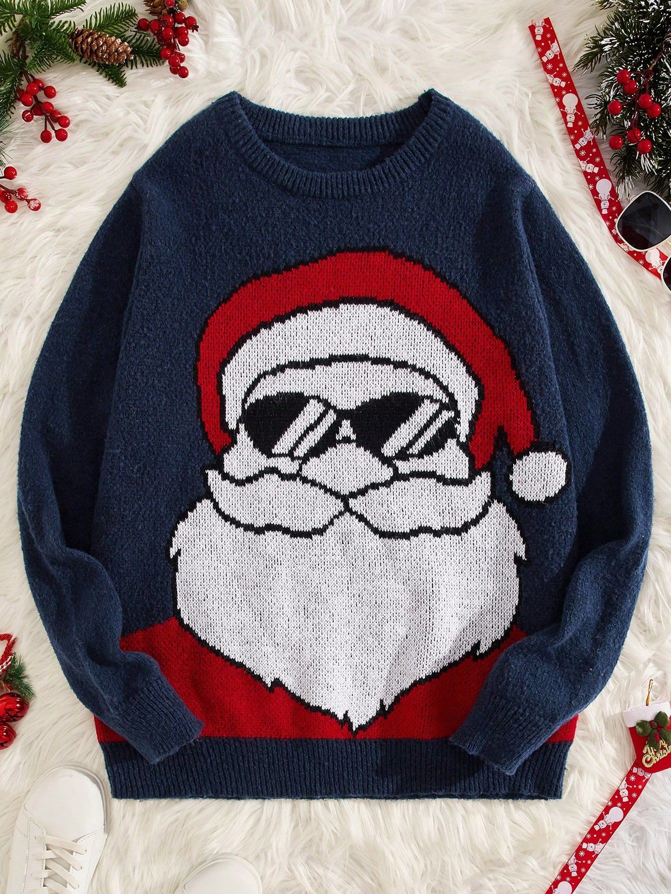 Manfinity Hypemode Men Ugly Christmas Santa Claus Pattern Sweater | SHEIN