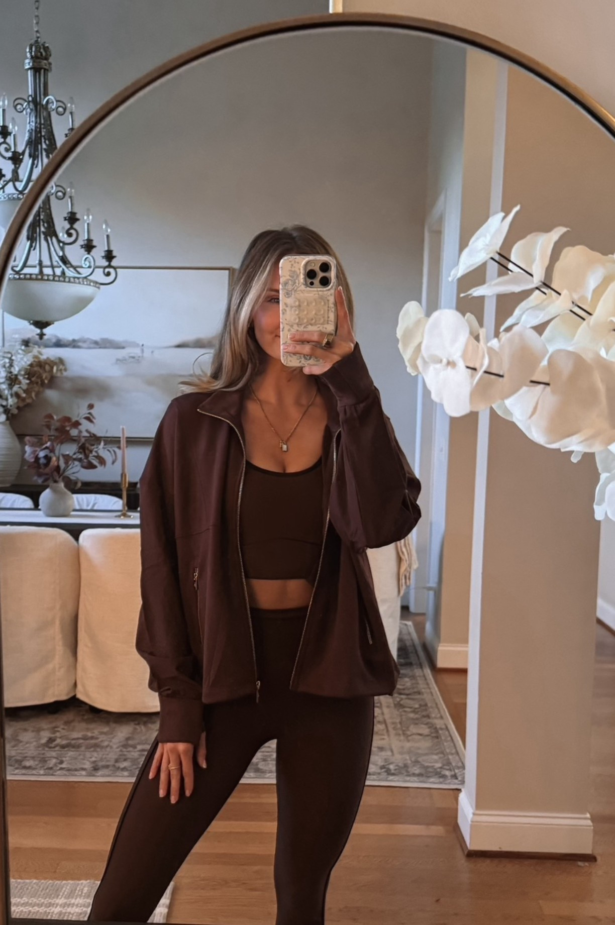 All about the neutral athleisure outfits lately 🤎 this matching brown workout set and zip-up jacket is the perfect mix of comfy and flattering. I’ve been living in this for morning walks, errands, and travel days — such a good activewear find if you love minimal, cozy neutrals. Linking several vuori favorites too! 

brown athleisure outfit, matching workout set, amazon activewear, fall athleisure outfit, neutral workout outfit, comfy travel outfit, everyday athleisure, brown zip-up jacket, amazon leggings set, vuori outfit

#LTKfitnessgoals #LTKootd #LTKHoliday