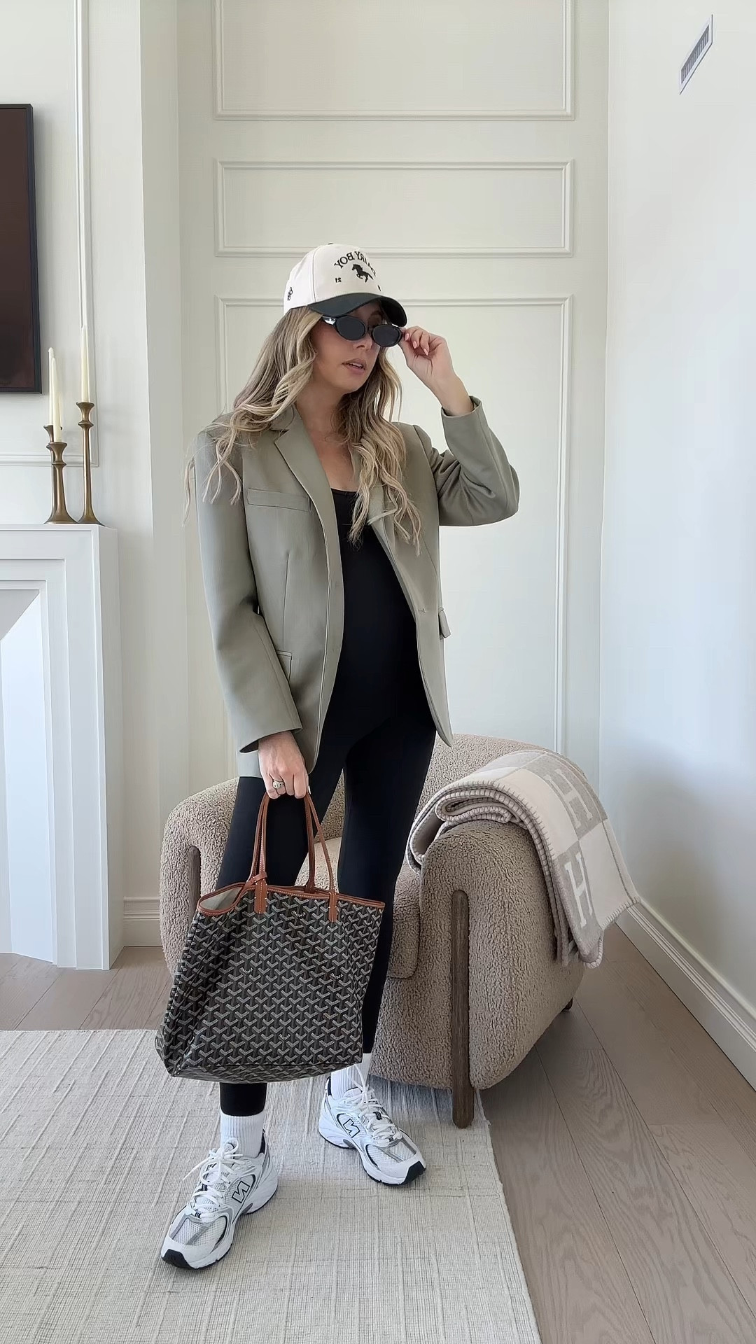 GRWM outfit of the day , coffee shop outfit, pregnancy uniform, anine bing blazer, mom uniform, mom outfits 

#LTKStyleTip #LTKBump #LTKBaby