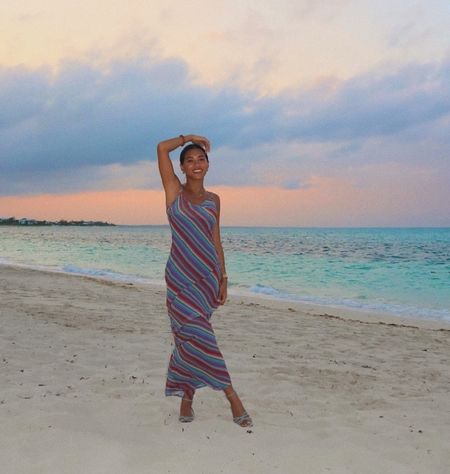 sunset in turks & caicos 🌅🏝️✨(dress is from charlie holiday) 

#LTKtravel #LTKstyletip #LTKSeasonal