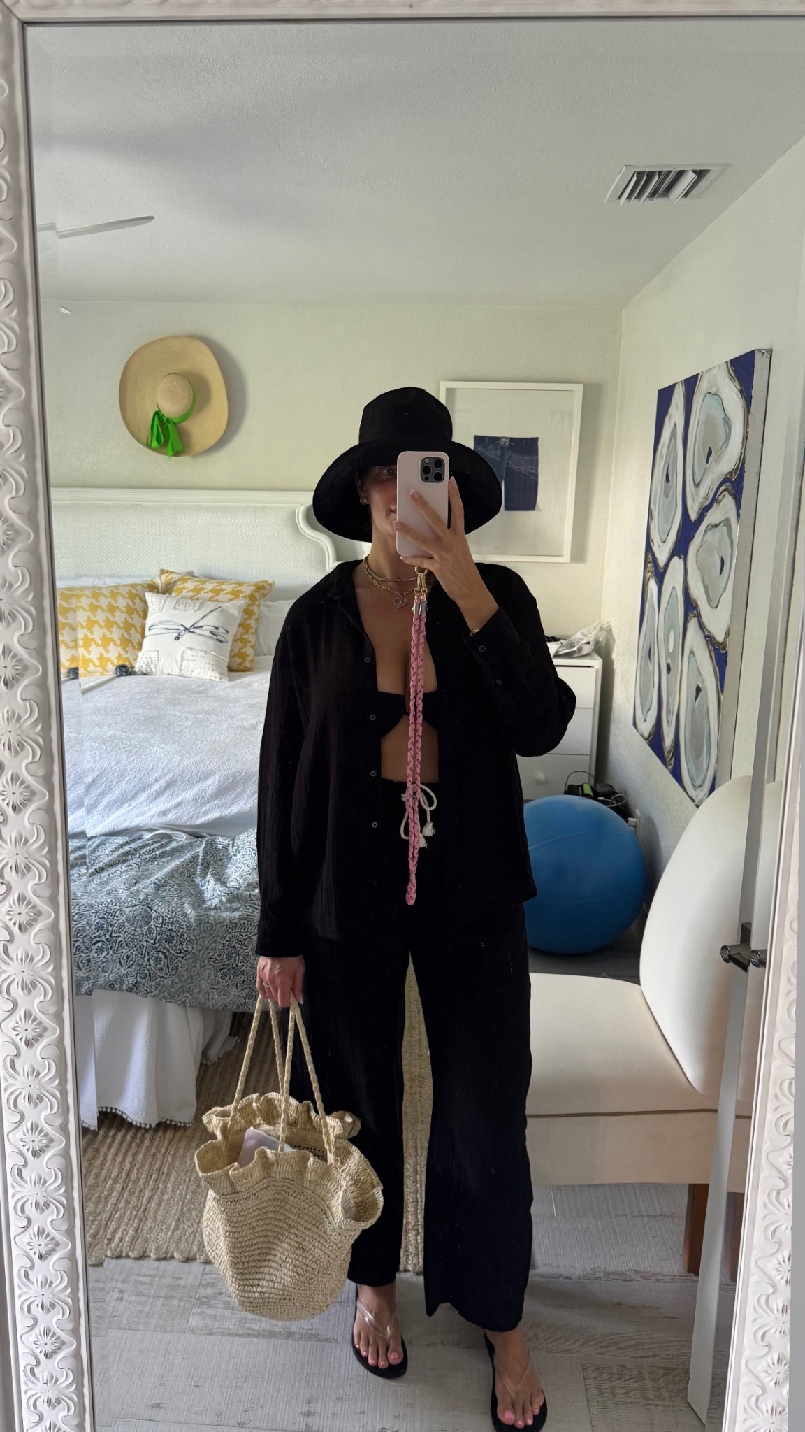 Black linen set under $35 🖤

#LTKSwim