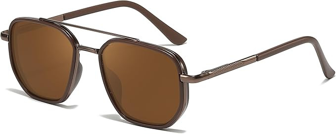 SODQW Tangle Free Aviator Sunglasses for Women Polarized Square Frame With UV400 Protection Sun G... | Amazon (US)